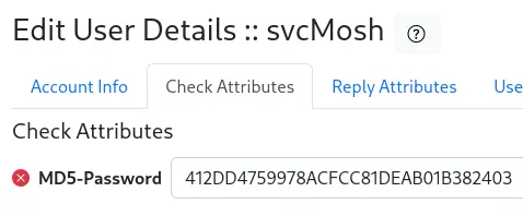 svcMosh Passwd